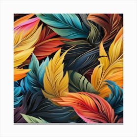 Colorful Feathers 1 Canvas Print