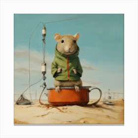 Rat In A Pot Canvas Print