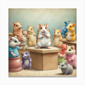 Hamsters In A Box Canvas Print