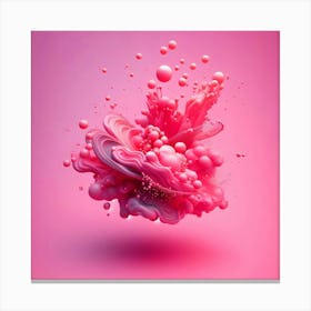 Abstract Pink Liquid Canvas Print