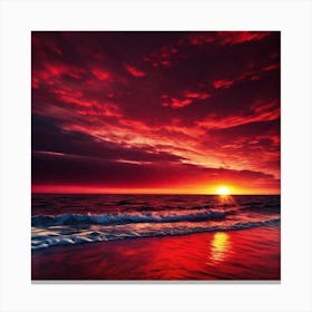 Sunset, Beautiful Sunsets, Red Sunsets, Beautiful Sunsets Canvas Print