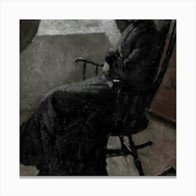 Woman In A Rocking Chair Canvas Print