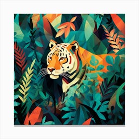 Tiger In The Jungle 5 Canvas Print