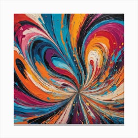 Flowing Abstract Painting Canvas Print