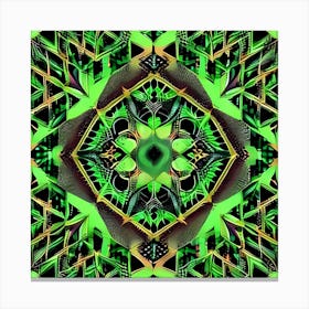 Green Mandala 1 Canvas Print