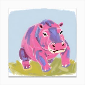 Hippopotamus 04 1 Canvas Print