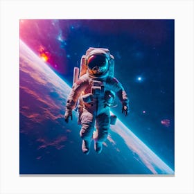 Astronaut In Space Canvas Print