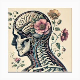 Hand Crafted Botanical Anatomy Printed Art A Unique Fusion Of Human Anatomy And Nature, Perfect For Adding An Artistic And Thought Provoking Touch To Any Medical Space Printed Art Canvas Print