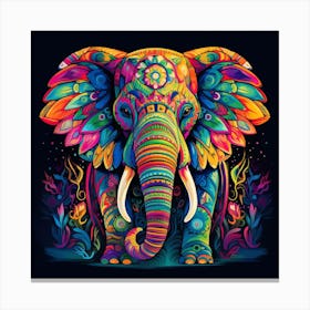 Maraclemente Patterned Elephant Neon Colors 43 Full Page No Neg F77cb10f 920b 472b 89b1 488cf7ceab58 Canvas Print