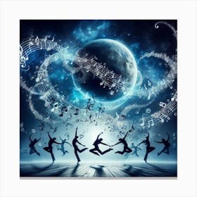 Dancers In Space Canvas Print