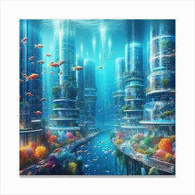 Underwater City 1 Canvas Print