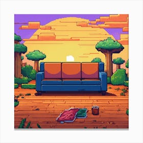 Pixel Art 8 Canvas Print