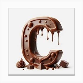 Funny Alpabet - C (Chocolate) Canvas Print