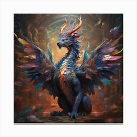 Mythical chimera called Cybrix Canvas Print