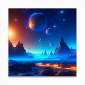 Space Landscape3 Canvas Print