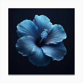 Blue Hibiscus Flower 2 Canvas Print