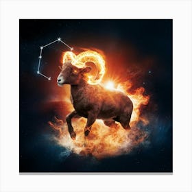 Zodiac Ram 32 Canvas Print