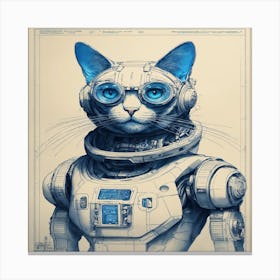 Cat In Spacesuit Canvas Print