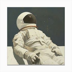 Astronaut Laying Down Canvas Print