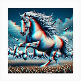 3d Horse Canvas Print