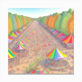 Festival In The Park Canvas Print