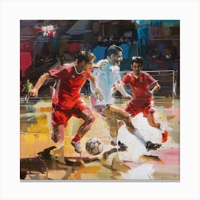 Soccer Players In Action 2 Canvas Print