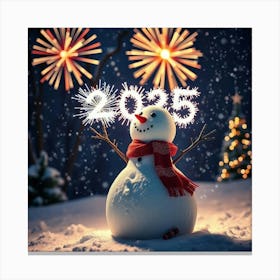 Asm Snowman Celebrating The New Year 2025 Cde53574 7d2c 40e5 9358 187b922206ec Canvas Print