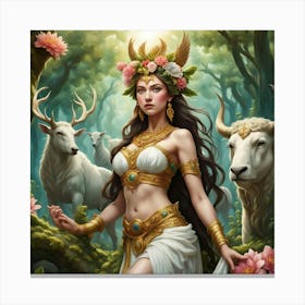 Goddess Of The Forest 7 Canvas Print