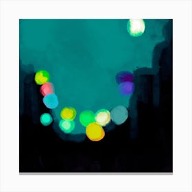 City Lights At Night Canvas Print