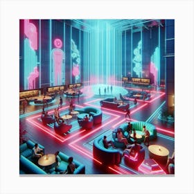 Futuristic Bar Canvas Print