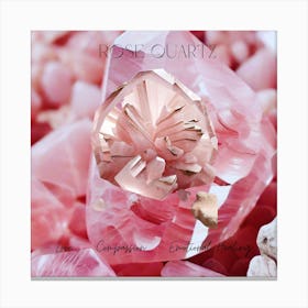 Rose Quartz Crystal 2 Canvas Print