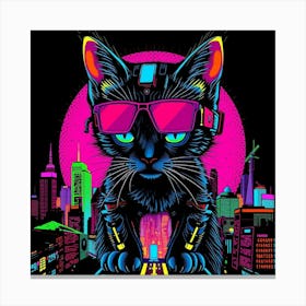 Cat In The City 1 Canvas Print