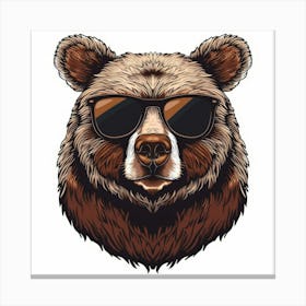 Bear In Sunglasses 7 Canvas Print