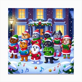 Christmas Choir Canvas Print