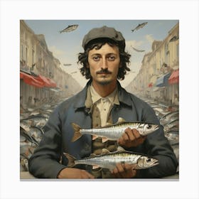 'The Fisherman' Art Print Canvas Print