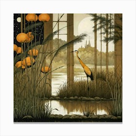 Bird In The Night Canvas Print