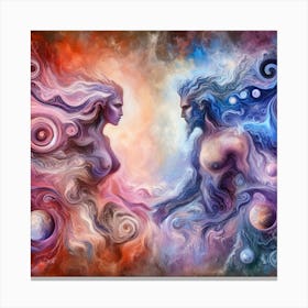 Saturn And Venus Canvas Print