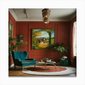 Living Room Stock Videos & Royalty-Free Footage 1 Canvas Print