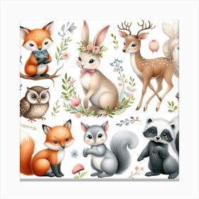 Wild Animals Set 1 Canvas Print