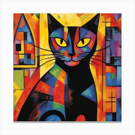 Cat In The City 1 Canvas Print