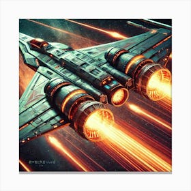 Emberstrike Interceptor Closeup Canvas Print