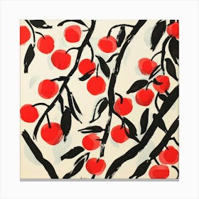 Summer Cherries Painting Matisse Style 12 Canvas Print