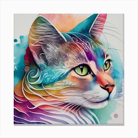 Colorful Cat Canvas Print