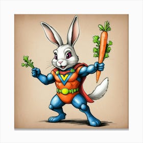 Bunny Superhero 1 Canvas Print