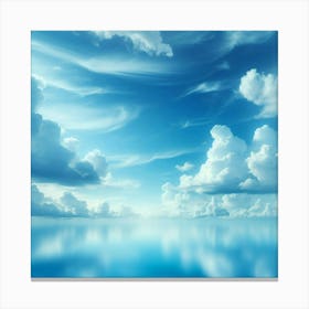 Blue Sky With Clouds 2 Canvas Print