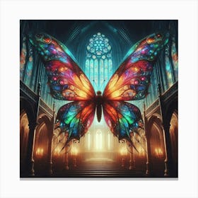 Butterfly In The Church Canvas Print