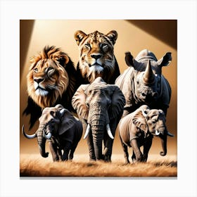 Large South African Animal Canvas Print