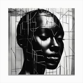 Black Woman In A Cage Canvas Print