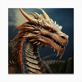 Firefly Majestic Earth Dragon A Regal And Powerful Mythical Creature 71064 Canvas Print