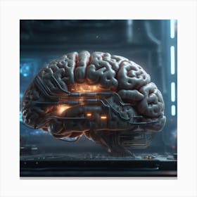 Futuristic Brain 9 Canvas Print